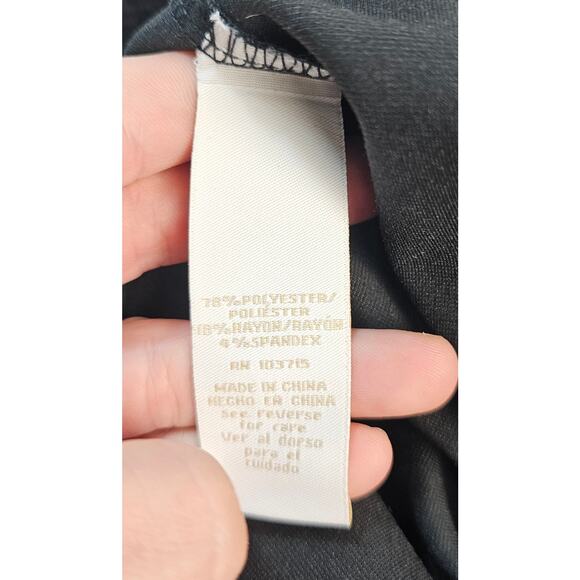 NWT Zac & Rachel PETITE PS black speckled red pull on pants comfort career - Picture 4 of 11